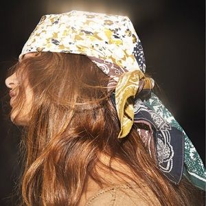 Free People Mini Quilted Star Bandana in Midnight Combo